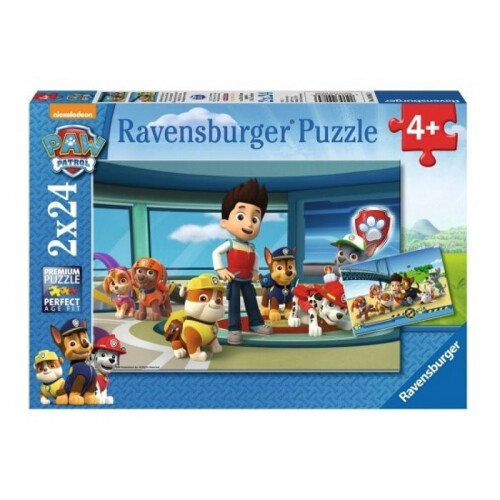 Paw Patrol Puzzle Pat'Patrouille - Ravensburger - 2 puzzle da 24 pezzi - Animali - Misto