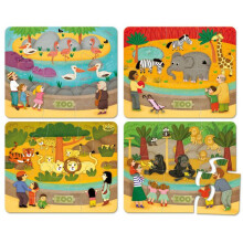 Puzzles 4 x 6 palapeliä: Eläintarhan eläimet