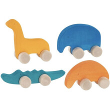 Wooden Push Animals - Goki - GOLLNEST & KIESEL - 4 pieces - Made in Europe - Sleek Design
