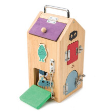 Caixa de fechadura portátil amostras júnior 8 portas - Tender Leaf Toys - Multicolorido - Branco
