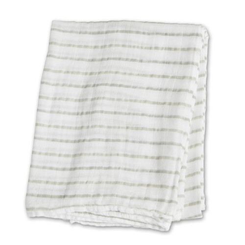 Lulujo - Long muslin - Gray stripes - ELEMENTS FOR KIDS