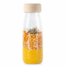 Petit Boum | Sensorische Fles Spy Farm - Geel - 14 x 4 cm
