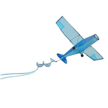 Cometa - VILAC - Cometa avión - Estructura de carbono ligera - Cola con hélice giratoria - Funda de transporte