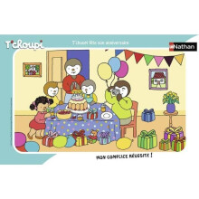 Palapeli T'choupi juhlii syntymäpäiväänsä - Ravensburger Nathan - 15 kappaletta - Keltainen - Alkaen 3 vuotta