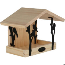 Muurvoederhuis voor vogels - BEST VOOR VOGELS - Fitis FB604 - Den en ijzer - Zwart/bruin - 24,5x14x18,3 cm