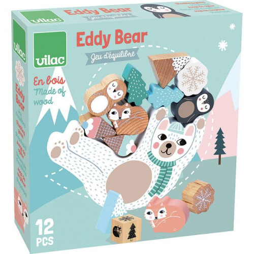 Gioco di equilibrio Eddy Bear - Michelle Carlslund - 20 x 20 x 4 cm - Multicolore