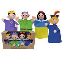 Marionette a mano - MÚ - Set di 4 Marionette Biancaneve - Tessuto - 18,5 x 9 x 34 cm - Unisex