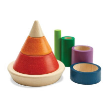 Plan Toys - Stapelpiramide en inlegpuzzel - TROUSSELIER