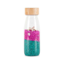 Petit Boum | Sensorische Fles Geluid Eenhoorn - Turquoise - 14 x 4 cm