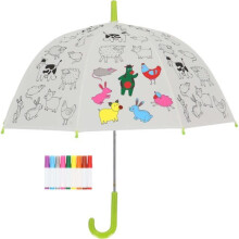 Kinderen Paraplu - KINDEREN IN DE TUIN - Boerderij dieren - 70,5 cm - Met stiften - Unisex
