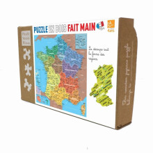 Puinen palapeli - PUZZLE MICHELE WILSON - Ranskankartta alueista - 24 palasta - 4-vuotiaille ja sitä vanhemmille lapsille