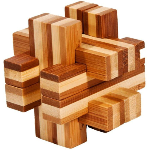 Rompecabezas 3D de bambú - Construcción de viga - Marrón - Mixto - A partir de 9 años
