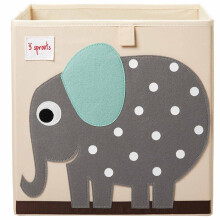 3 Sprouts | Kleines Aufbewahrungsmöbel für Spielzeug - 3 SPROUTS - Elefant - Mehrfarbig - TU