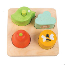 Houten geluids puzzel Tender Toys junior - Abstract - Minder dan 100 stukken - Multikleur