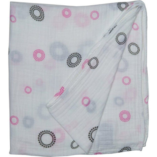 Lulujo - Lunga mussola - Cerchi rosa - ELEMENTI PER BAMBINI