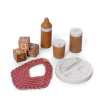Set d'alimentation pour poupées - BYASTRUP - 9 pièces - Marron - Mixte - A partir de 3 ans