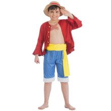 Naamio - CHAKS - Luffy One Piece - Poika 7-8 vuotta - Takki, bermuda, hattu - Virallinen lisenssi