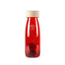 PETIT BOUM | Sensorische fles Float magic Drijvende Rood - 14 x 4 cm