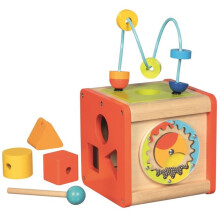 Activiteitenkubus - GOKI - Multikleur - Hout - Voor kinderen vanaf 12 maanden - Unisex