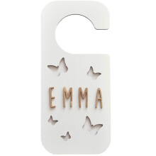 Gancio porta - Vintiun - Farfalle - Bianco - Personalizzabile