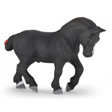 Figuriini hevonen - PAPO - Percheron - Musta - Sisätiloihin - 3-10 vuotta