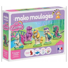 Luova paketti - Mako Muotit - Yksisarviseni - 5 lateksimuottia - Helmiäisvalkoiset värit - Valmistettu Ranskassa