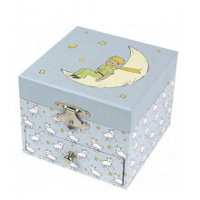Musical jewelry box - The Little Prince - Phosphorescent - Battery-free - Wood