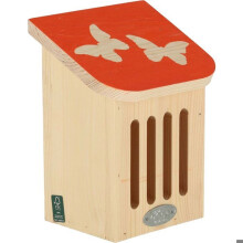Insect Shelter - BEST FOR BIRDS - Butterfly Stencil - Pine Wood - Orange - 20.10 cm