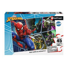 palapeli 45 palasta SpiderMan - NATHAN JEUX - Sininen - Sekamateriaali - 45 palasta - Alkaen 4 vuotta