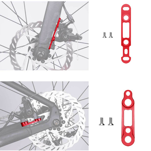 Bicycles Disc Brake Conversion Bracket Set-Black Rear brake 2