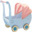 Carrinho de bebê de madeira azul para boneca Cor única 1