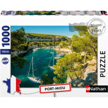Palapeli - NATHAN - Calanque de Port-Miou - 1000 palasta - 70 x 50 cm - Ranskan alueet -kokoelma