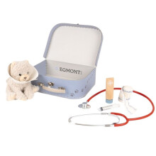 Tierarztkoffer - EGMONT TOYS - Romy die Katze (Ref. 570118) - Blau - Plüsch + 7 Zubehörteile - Metallstethoskop