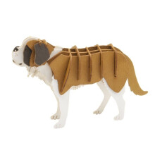 3D-papiermodel - FRIDOLIN - 3D-model van een Sint-Bernardhond - Laser gesneden karton - 1173,5 cm - Vanaf 8 jaar