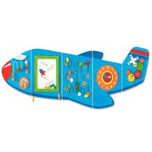 Viga Toys muurspel vliegtuig junior 180 cm hout blauw 5 stuks