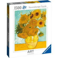 Palapeli - RAVENSBURGER - Van Goghin Auringonkukat - 1500 palaa - 80 x 60 cm - Tarkka jäljennös
