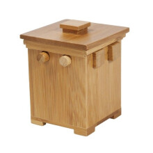 Rompecabezas - FRIDOLIN - 17197 - Caja mágica de bambú - 8x8x10,5 cm - A partir de 7 años - 1 jugador o más