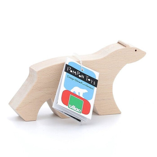 Figuriini - AC-DÉCO - Pompon - Beige - Puu - 8,5x5x2 cm
