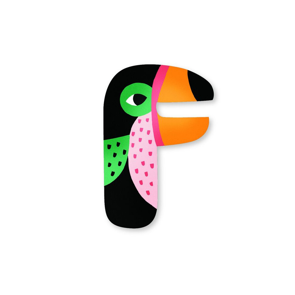 Wooden Letter - Vilac - Letter F Michelle Carlslund - Black - 7 Cm - Children's Wall Decoration 3048700850065