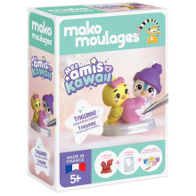 Muottisarja - MAKO LUOMUKSET - Kawaii-kaverit - Uudelleenkäytettävä muotti - Guassivärit - Valmistettu Ranskassa