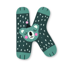 Lettre en bois - VILAC - K Michelle Carlslund - 7 cm - Vert - Bois