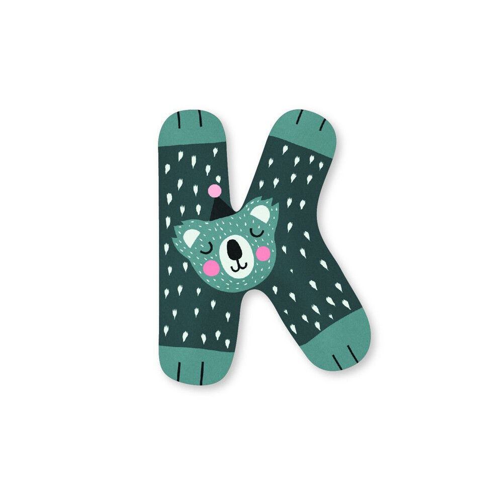 Wooden Letter - Vilac - K Michelle Carlslund - 7 Cm - Green - Wood 3048700850119
