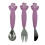 Trixie Trixie - Set di posate 3 pezzi in silicone Mrs Peacock 1