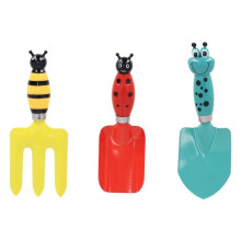 Outils de jardinage - ESSCHERT DESIGN - Outils jardin enfant insectes 3 pcs - Manches en insecte - Métal & plastique - Rouge