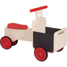 PLAN TOYS wooden scooter with storage space and special horn - Mixed - From 18 months