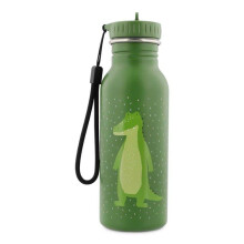 Child's water bottle - TRIXIE - Mr Alligator - 500 ml - Stainless steel - Easy to open spout
