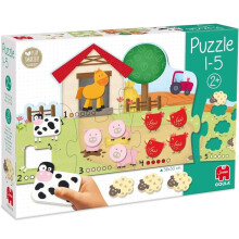 Puzzle gigante de granja para aprender a contar hasta 5 - DISET - Goula - 5 piezas - Infantil - Interior