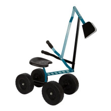 Excavadora sobre ruedas - SMALL FOOT COMPANY - LEGLER - Azul - Eje 360 - Grandes ruedas Ø20 cm