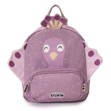 Children's Backpack - TRIXIE - Mrs Peacock - Violet - Recycled Cotton - Padded Straps