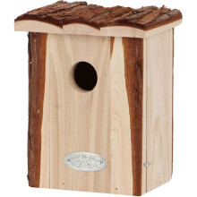 Vogelhuisje met schorsdak Roitelet